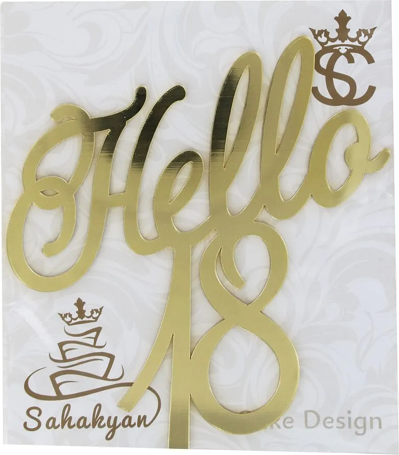 Cake decoration "Sahakyan Hello 18"
