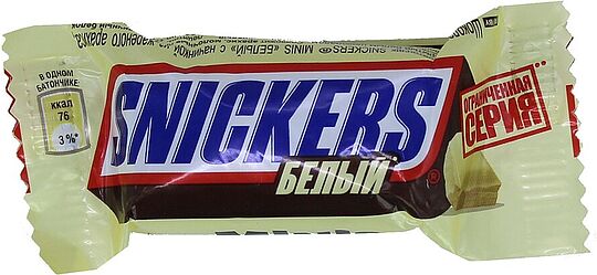 Շոկոլադե սպիտակ բատոն «Snickers Minis»