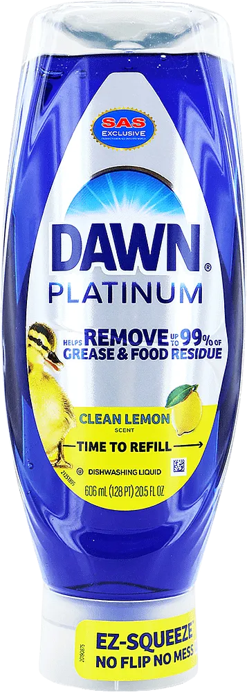 Dishwashing liquid "Dawn Platinum Clean Lemon" 606ml