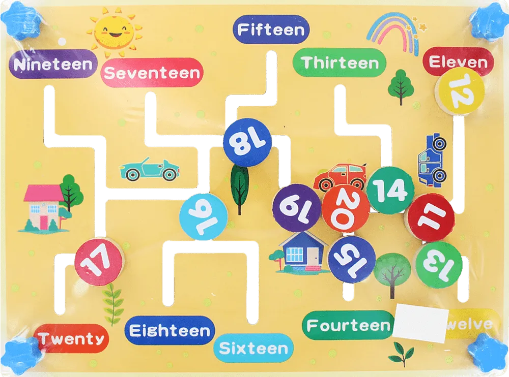 Wooden numbers game


