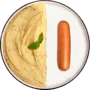 Combo 16 mashed potatoes + boiled sausage
