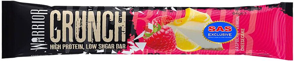 Protein bar "Warrior Crunch Raspberry Lemon Cheesecake" 64g
