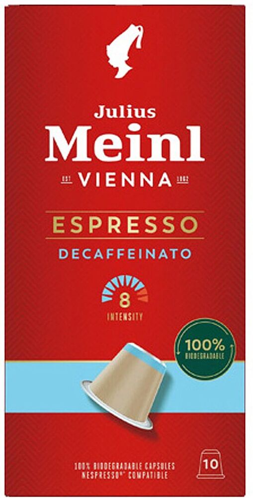 Coffee capsules "Julius Meinl Espresso Decaffeinto" 56g
