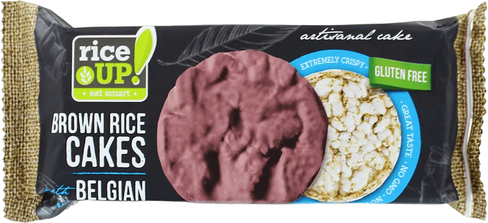 Brown rice cakes with belgian milk chocolate "Rice up" 90g