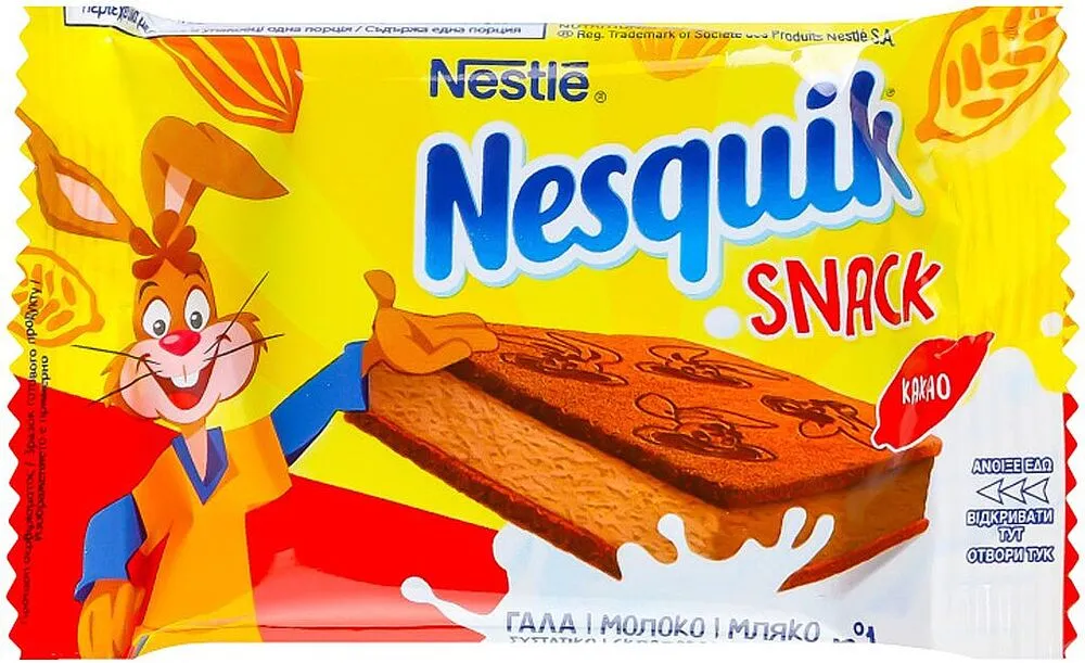 Biscuit with milk cream "Nestle Nesquik Snack cocoa" 26g