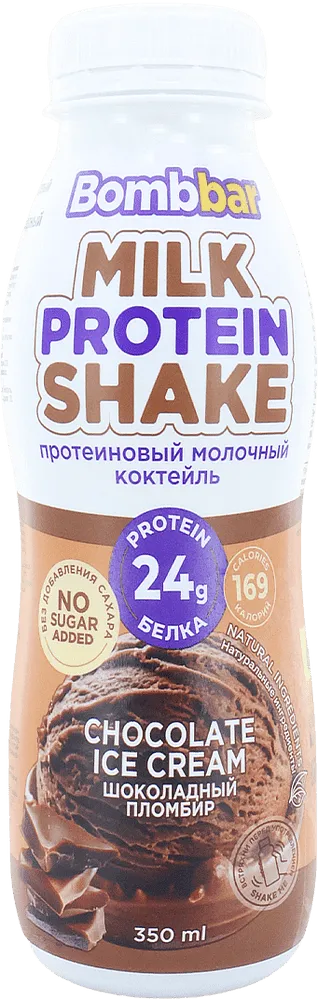 Chocolate ice cream flavored protein drink "Bombbar Protein Shake Chocolate Ice Cream" 350ml

