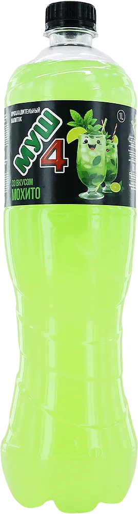 Refreshing carbonated mojito flavored drink "Mush 4" 1l
