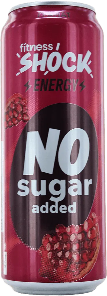 Energy carbonated drink with pomegranate flavour "Fitness Shock Energy" 450ml
