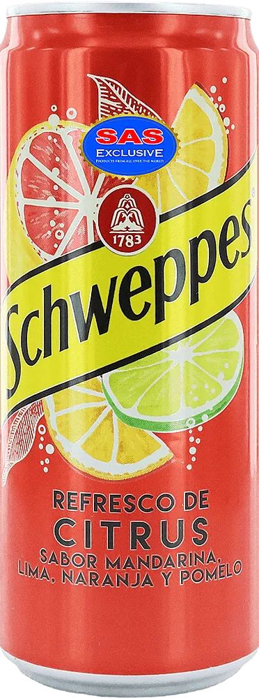 Refreshing carbonated drink "Schweppes" 0.33l Citrus

