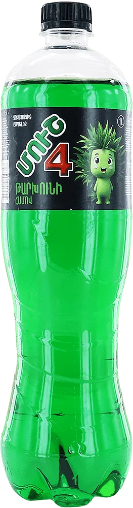 Refreshing carbonated tarragon flavored drink "Mush 4" 1l
