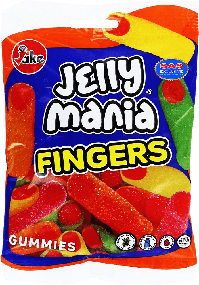 Jelly candies "Jake Jelly Mania Fingers" 100g