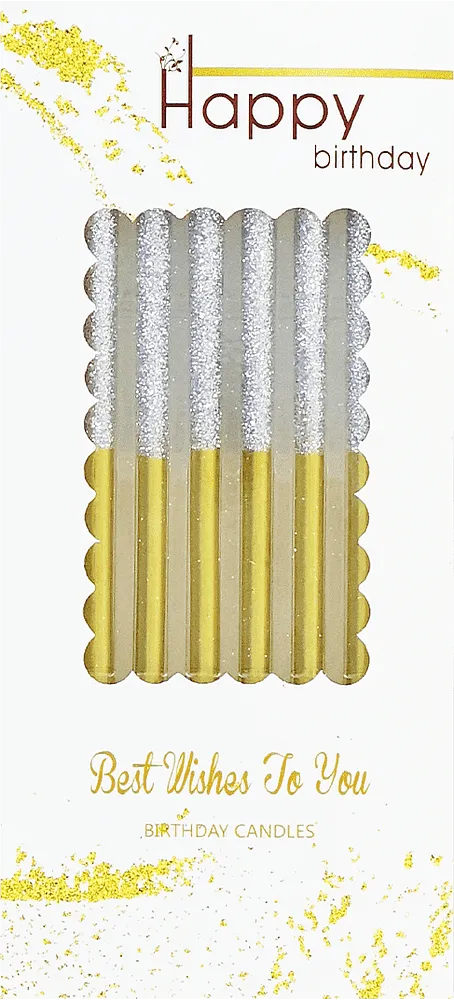 Birthday candle "Happy Birthday" 6 pcs
