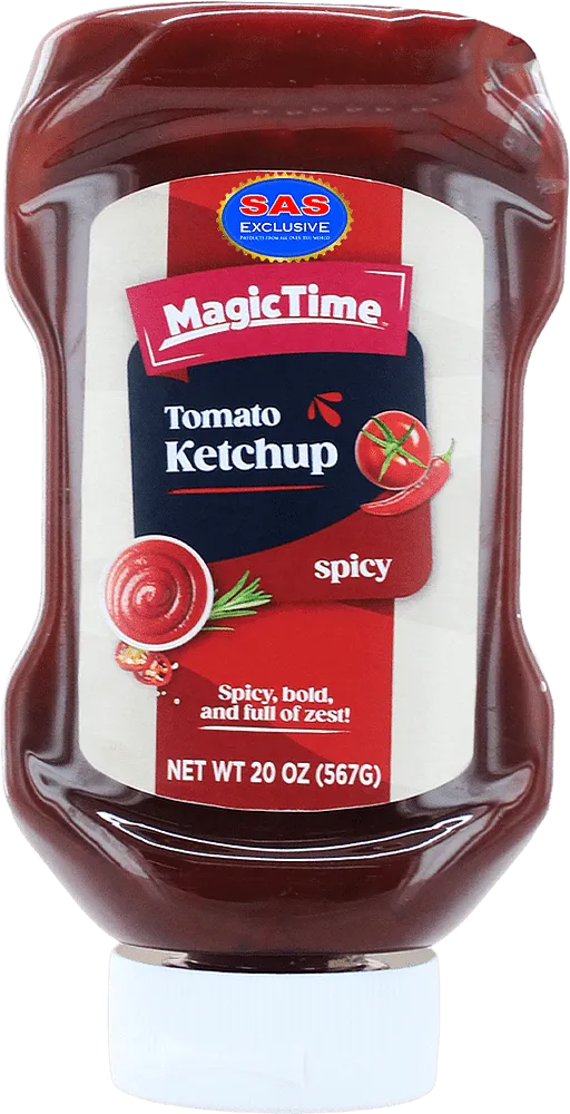 Spicy tomato ketchup "Magic Time Tomato Spicy" 567g