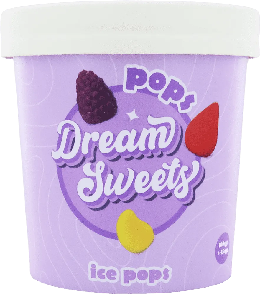 Ice confectionery dessert "Dream Sweets Ice Pops" 166g±15g