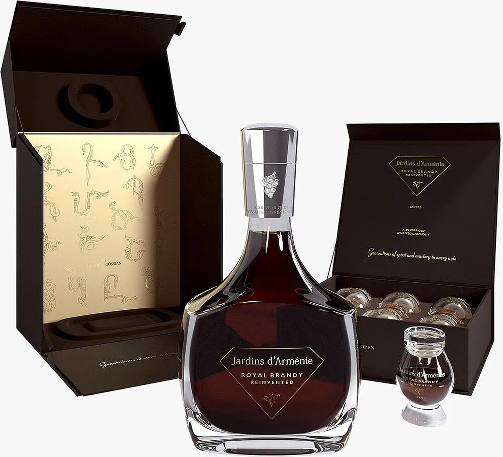 Brandy & glasses "Jardins d’Arménie" 700ml + 6 pcs
