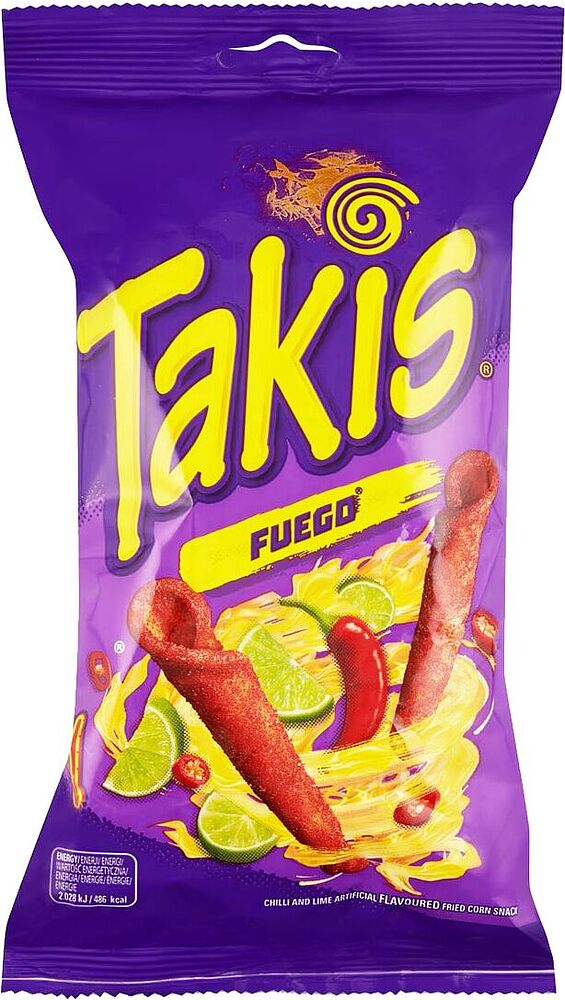 Chips "Takis Fuego" 100g Lime & Chili
