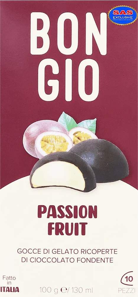Мороженое со вкусом маракуйи "Bon Gio Passion Fruit" 100г