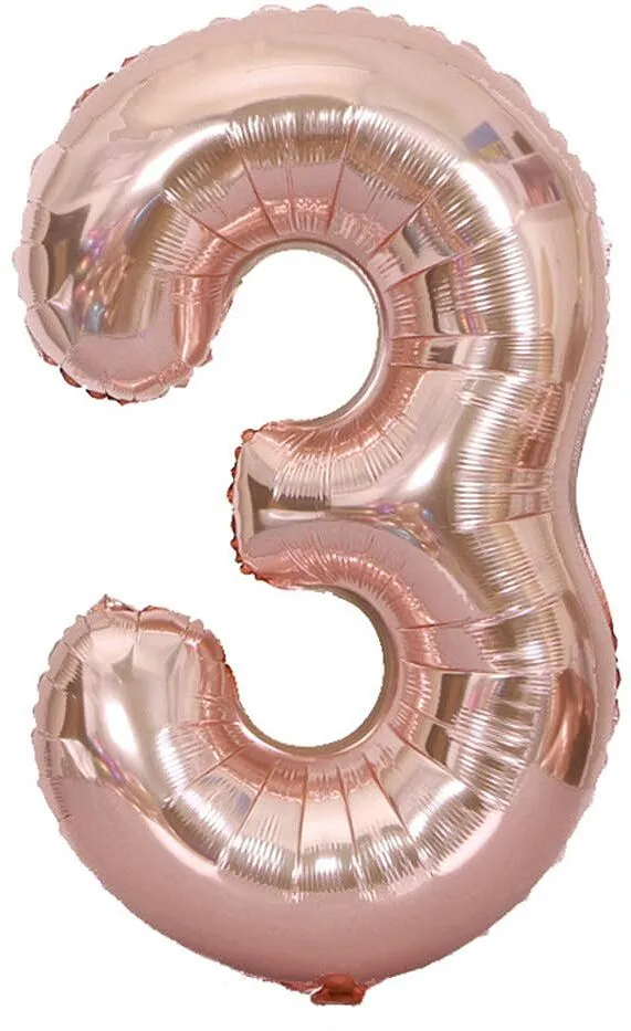 Հելիում գազով փուչիկ, №3,1մ, ռոզ գոլդ