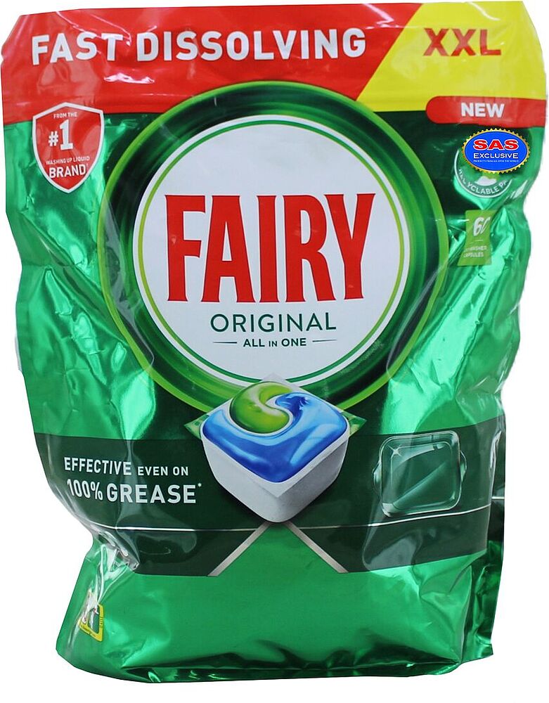 Capsules for dishwasher use "Fairy Original All in One" 60 pcs
