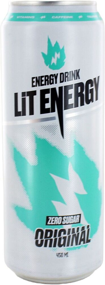 Էներգետիկ գազավորված ըմպելիք «Lit Zero» 450մլ
