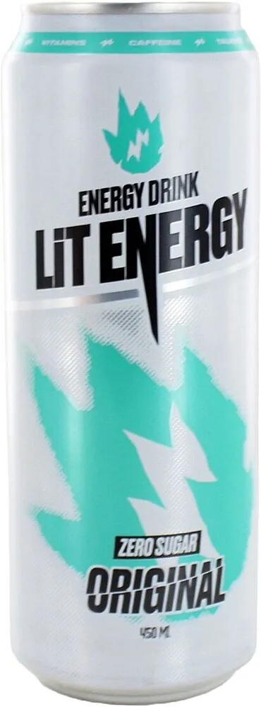 Energy carbonated drink "Lit Zero" 450ml
