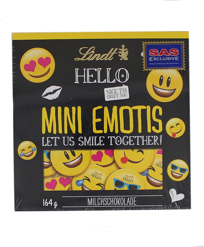 Շոկոլադե կոնֆետների հավաքածու «Lindt Hello Mini Emotis» 164գ
