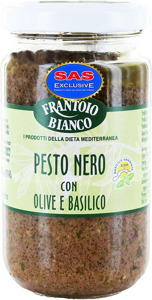 Pesto sauce "Frantoio Bianco Nero" 180g
