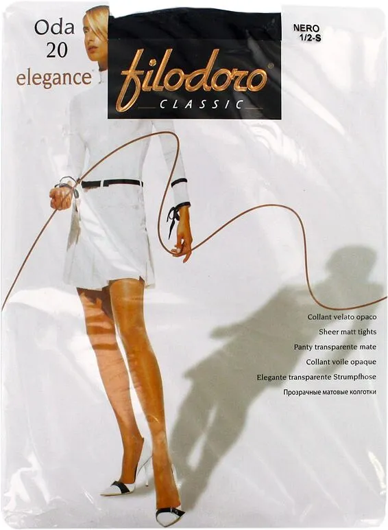 Колготки черные "Filodoro Elegance Oda N1-2" 
