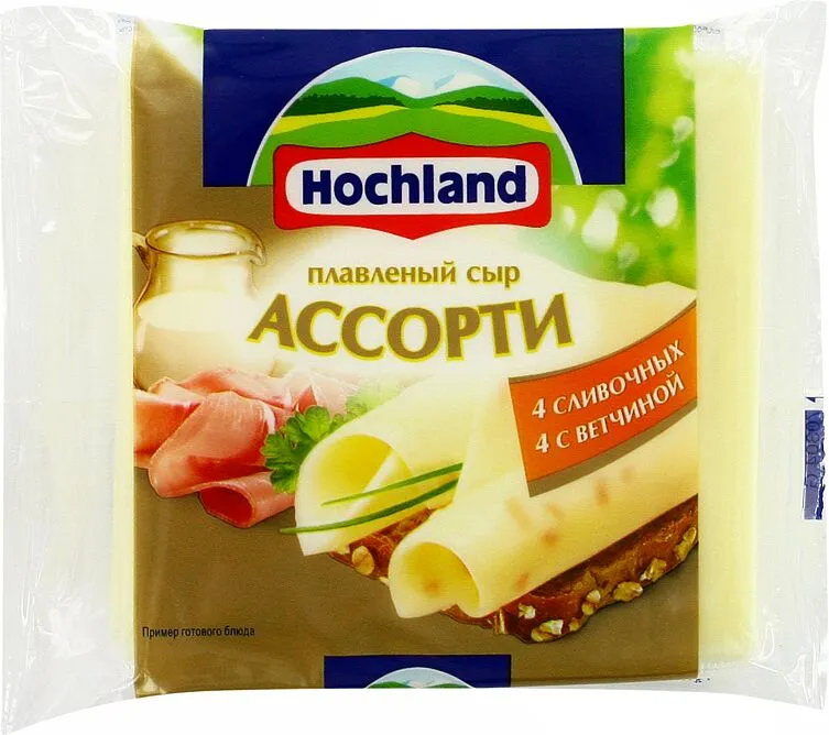 Assorted sliced processed cheese "Hochland Assortment" 150g