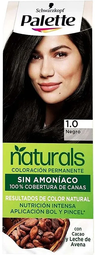 Hair dye "Palette Naturals N1-0"
