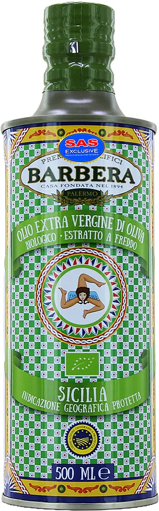 Olive oil "Barbera Extra Virgin Sicilia Organic" 500ml
