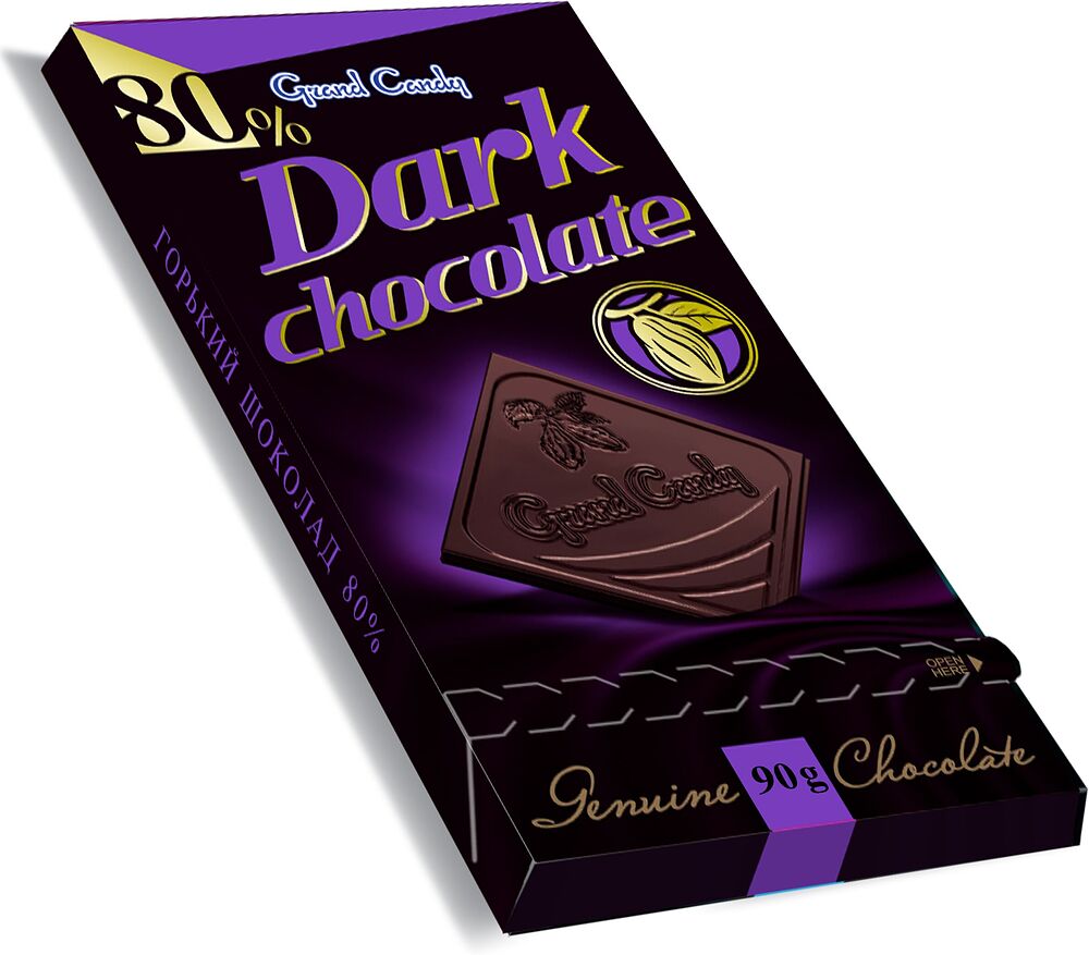 Շոկոլադե սալիկ դառը «Գրանդ Քենդի» 90գ 