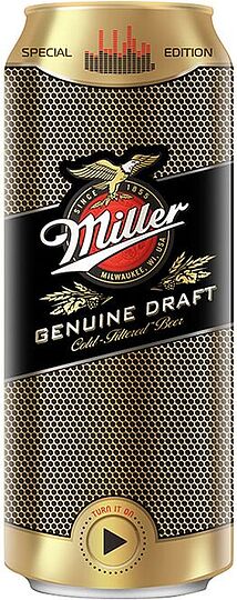 Գարեջրային ըմպելիք «Miller Genuine Draft» 0.5լ