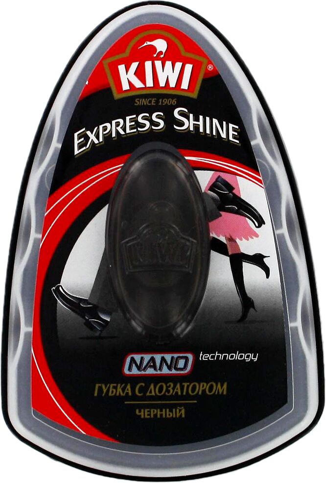 Губка для обуви "Kiwi" 6мл Черный