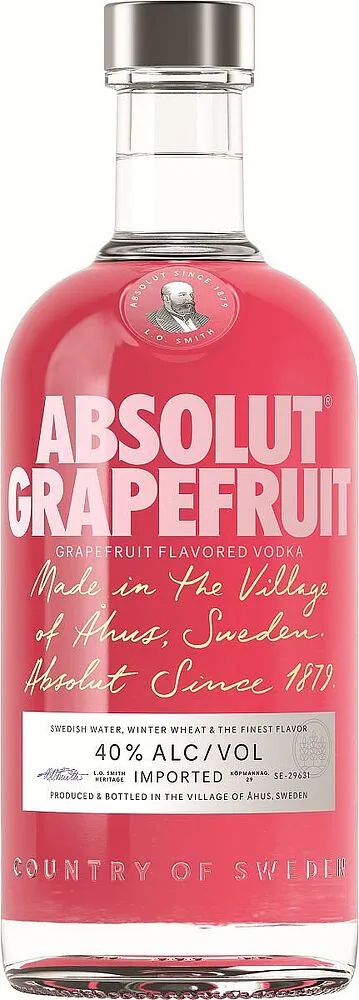 Grapefruit vodka "Absolut" 0.7l 