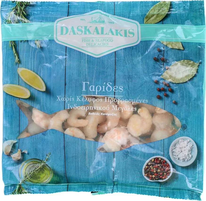 Boiled frozen shrimps "Daskalakis" 500g