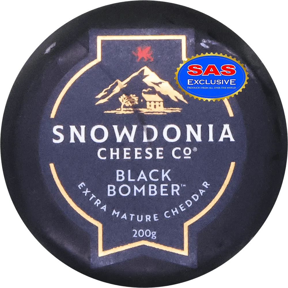 Aged cheddar cheese "Snowdonia Cheese Black Bomber" 200g
