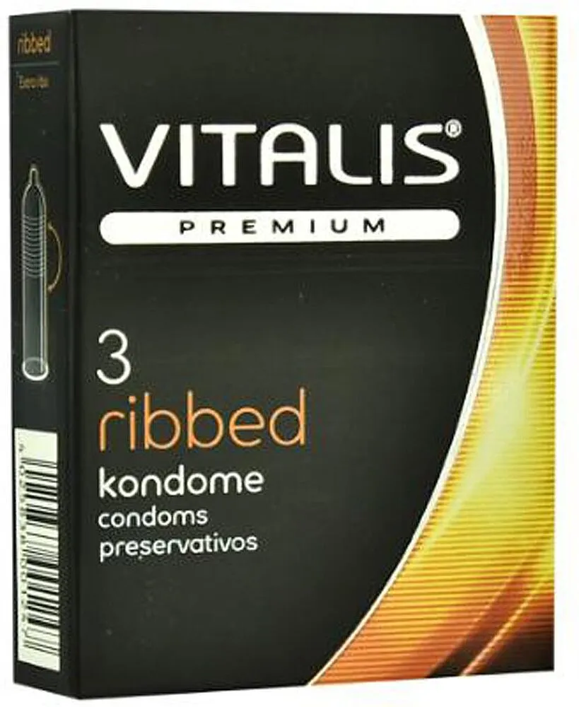 Condoms "Vitalis Ribbed" 3pcs