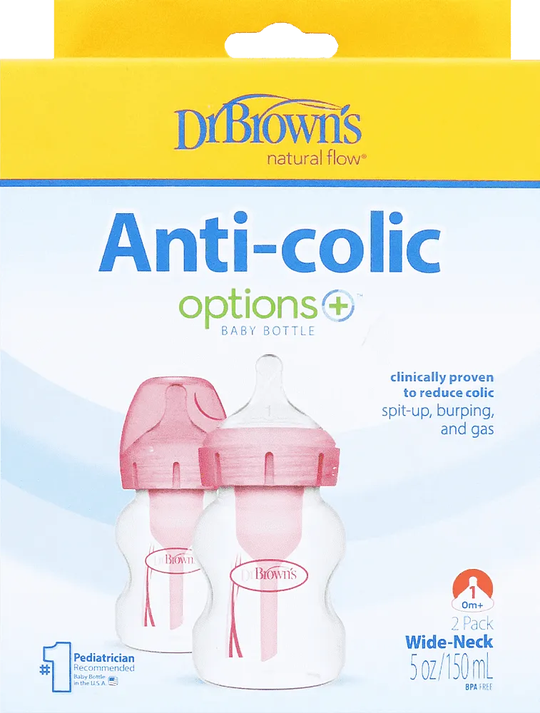 Շիշ մանկական «DrBrowns Natural Flow Anticolicos Options+» 2x150մլ

