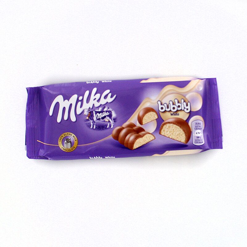 Շոկոլադե սալիկ ծակոտկեն «Milka Bubbly» 95գ