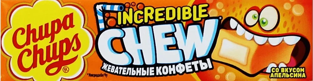 Chewing candy with orange flavor "Chupa Chups" 47g
