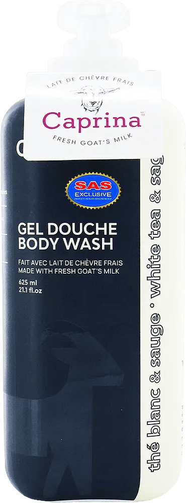 Shower gel "Caprina White Tea & Sage" 625ml 