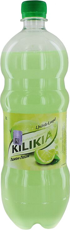 Напиток освежающий газированный "Kilikia" 1л Лемон и лайм