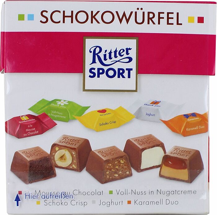 Շոկոլադե կոնֆետների հավաքածու «Ritter Sport Dankeschön» 176գ