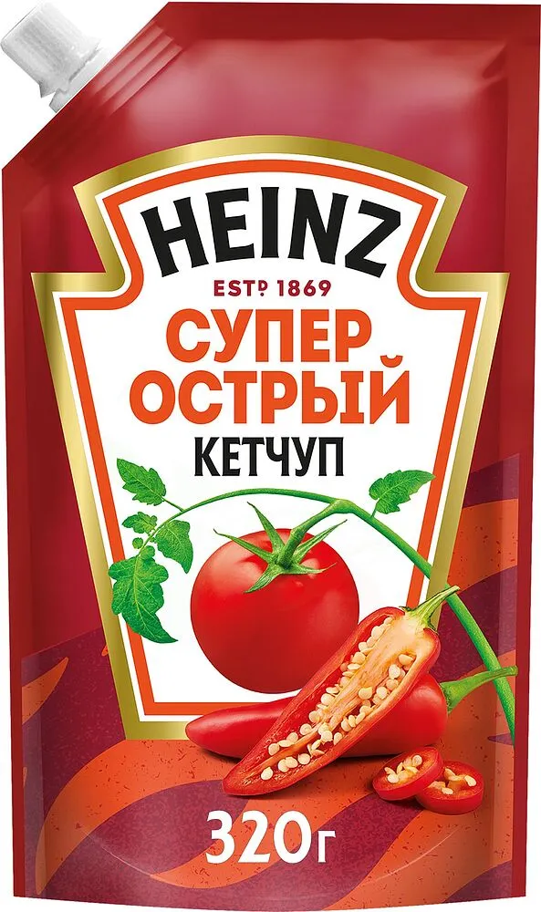 Կետչուպ կծու «Heinz Супер Острый» 320գ 