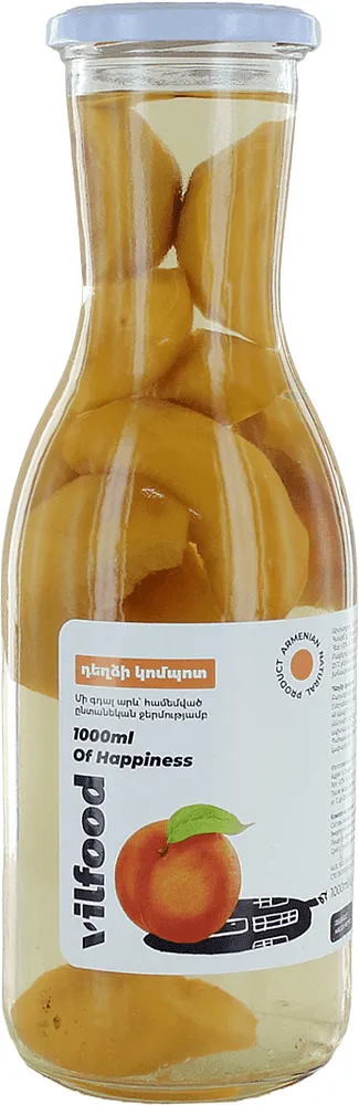Peach compote "Vilfood" 1000ml
