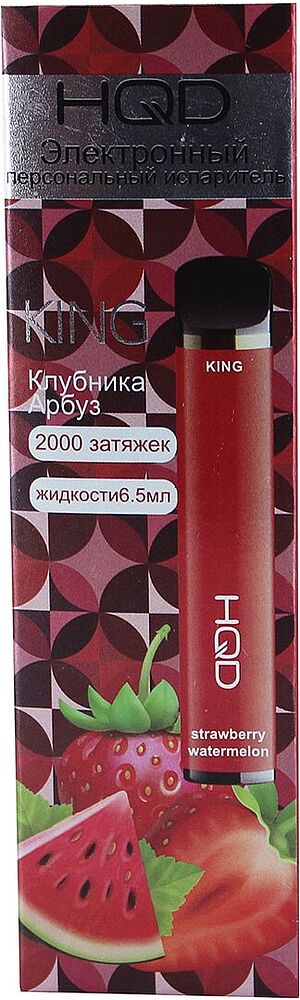 Electric pods "HQD KING" 2000 puffs, Strawberry & Watermelon