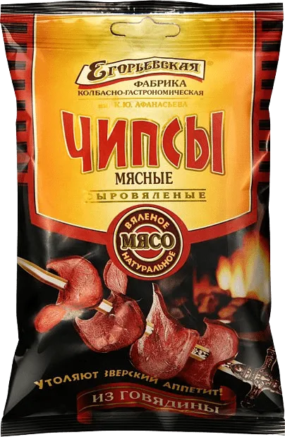 Beef meat chips "Egorevskaya Fabrica Beef" 30g
