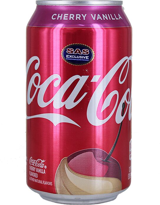 Освежающий газированный напиток "Cocoa Cola" 355мл Вишня и ваниль