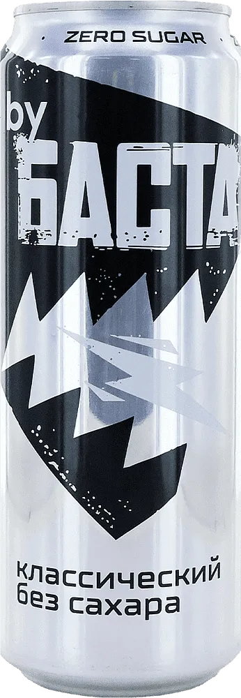 Energy carbonated drink "Basta Classic Zero" 450ml
